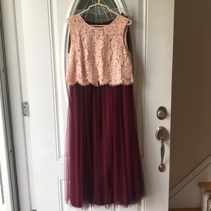 BHLDN Anthropologie tule high skirt and crop